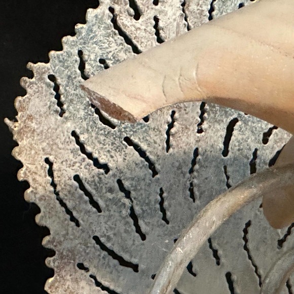 Coastal Decor "Wooden Manatee w/Metal accents on Stone base" Mixed Media - Picture 12 of 12